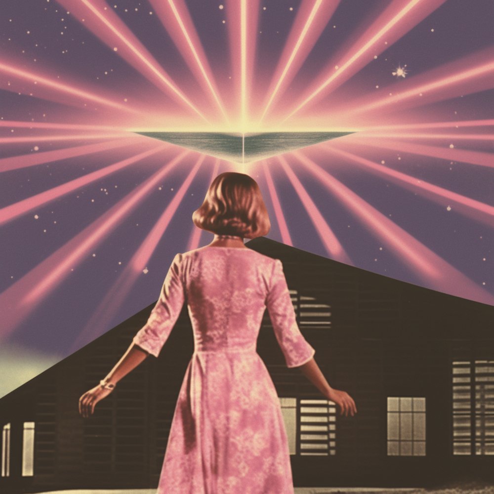 Retro Alien-Begegnung von Samantha Hearn