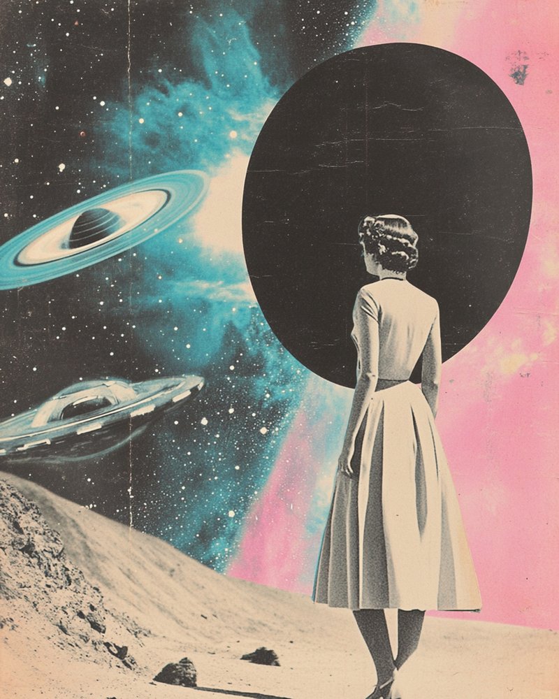 Frau im kosmischen Traum von Samantha Hearn