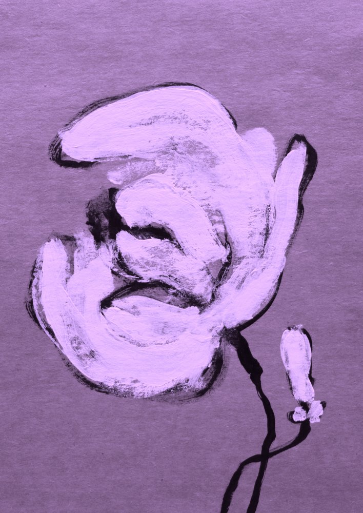 Abstrakte violette Blüte von Santhosh ch