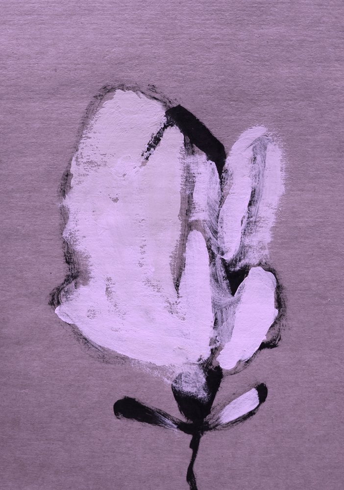 Abstrakte weiße Blume von Santhosh ch