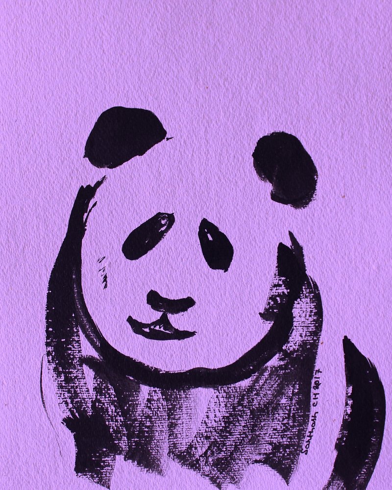 Niedlicher Lila Panda von Santhosh ch