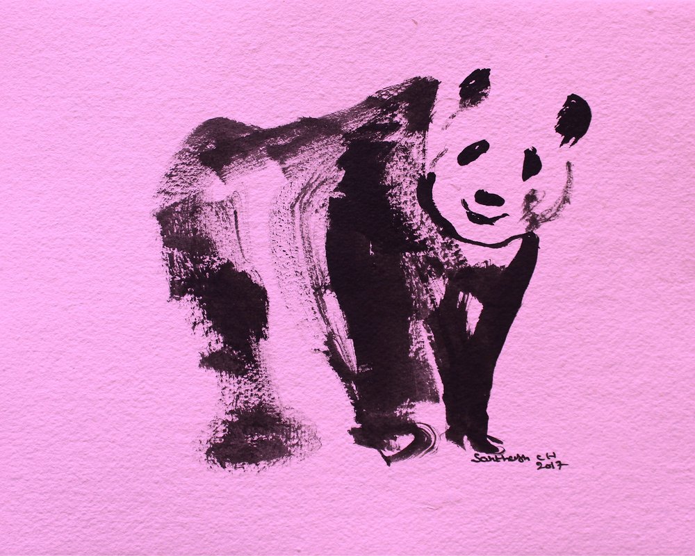 Niedlicher Rosa Panda von Santhosh ch