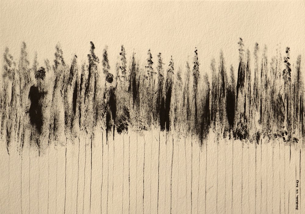 Dunkle Waldfiguren von Santhosh ch
