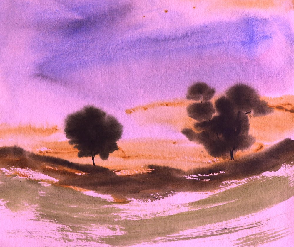Träumerische Sonnenuntergangslandschaft von Santhosh ch
