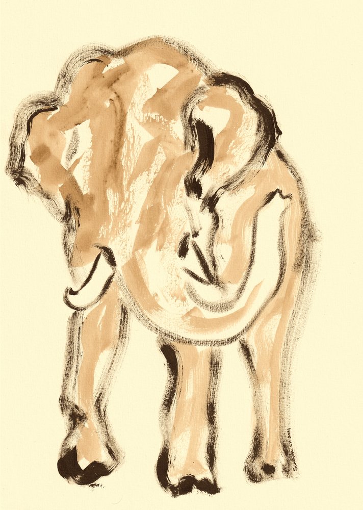 Sanfter abstrakter Elefant von Santhosh ch