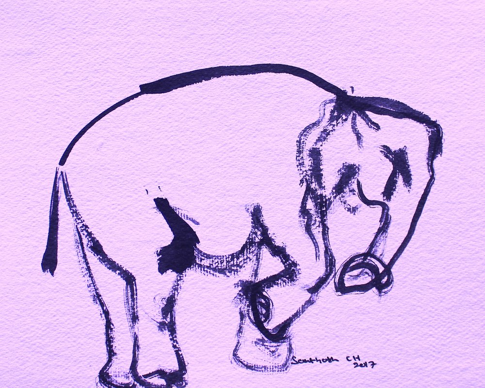 Sanfter Elefant Tinte von Santhosh ch