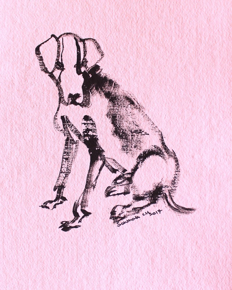 Tintenhund Skizze von Santhosh ch