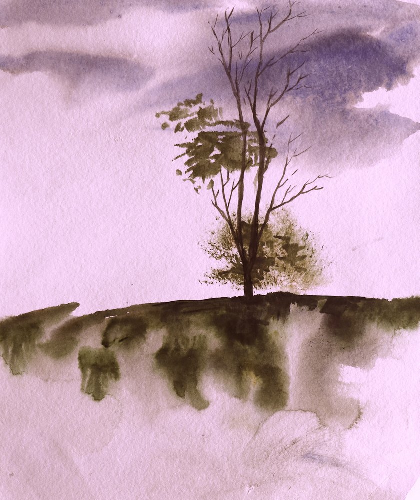 Stimmungsvoller Hügelbaum von Santhosh ch