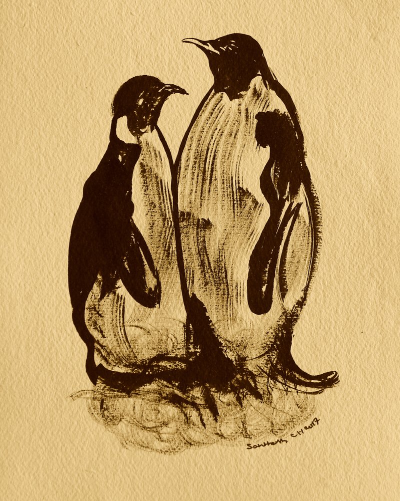Pinguin-Familienporträt von Santhosh ch