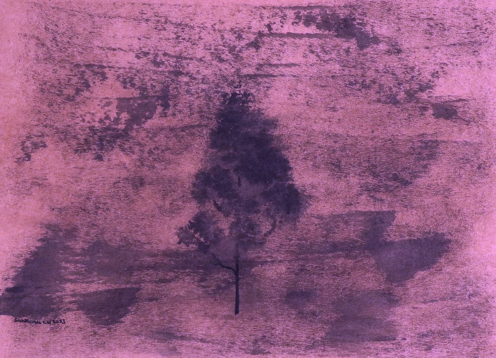 Einsamer Rosa Baum von Santhosh ch