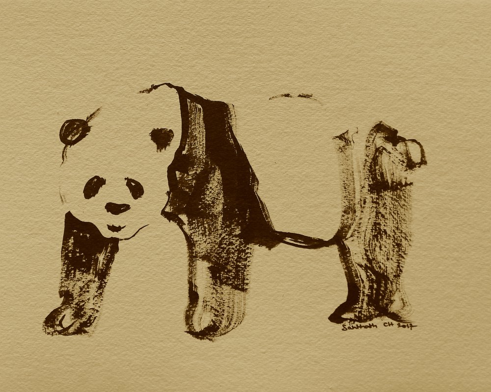 Stilisierte Panda-Zeichnung von Santhosh ch