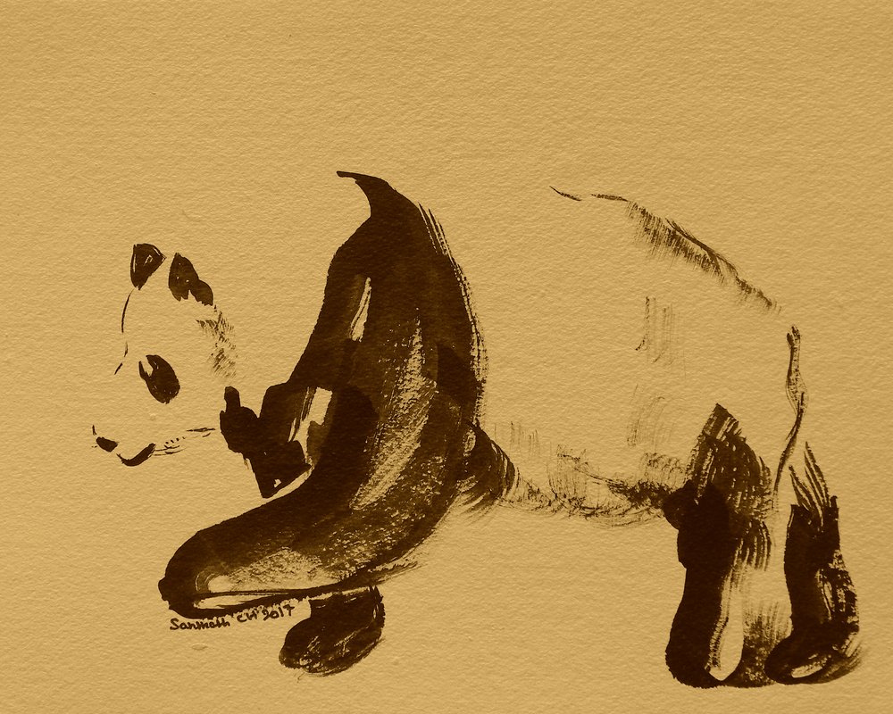 Süßer Panda-Spaziergang von Santhosh ch