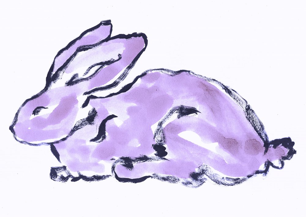 Verspielter Lavendel-Hase von Santhosh ch
