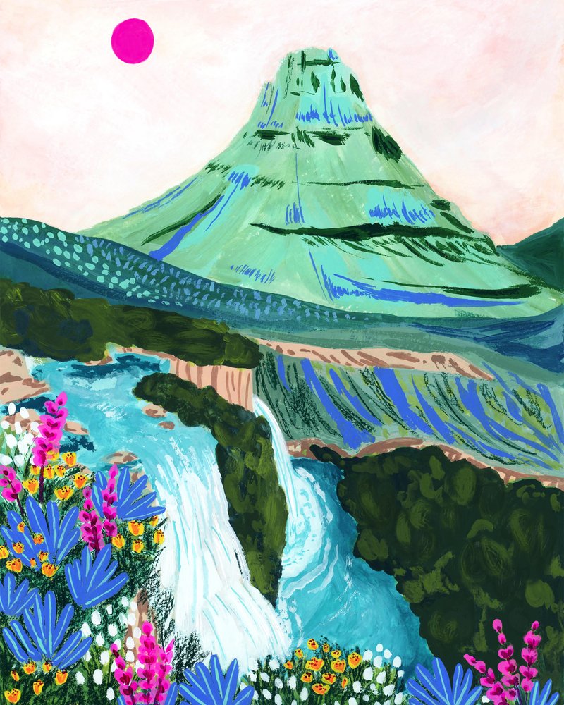 Lebendiger Bergwasserfall von Sarah Gesek