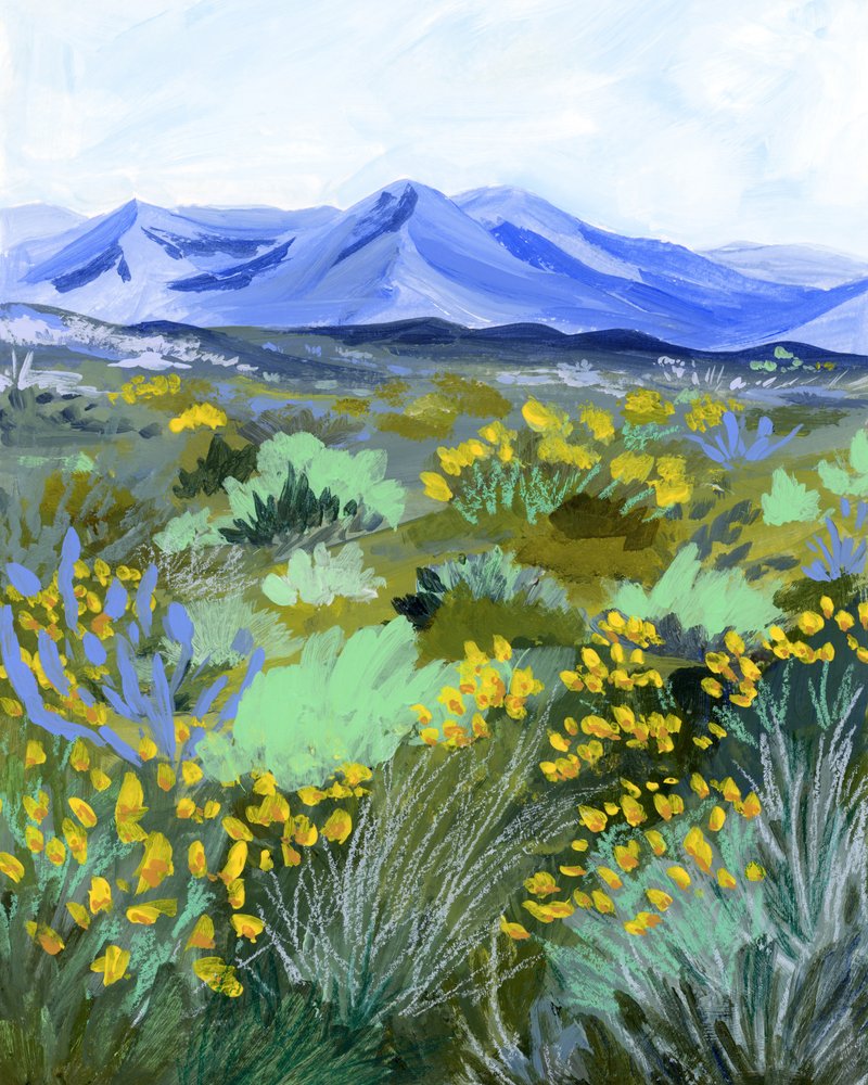 Gelbe Wüstenblüte von Sarah Gesek