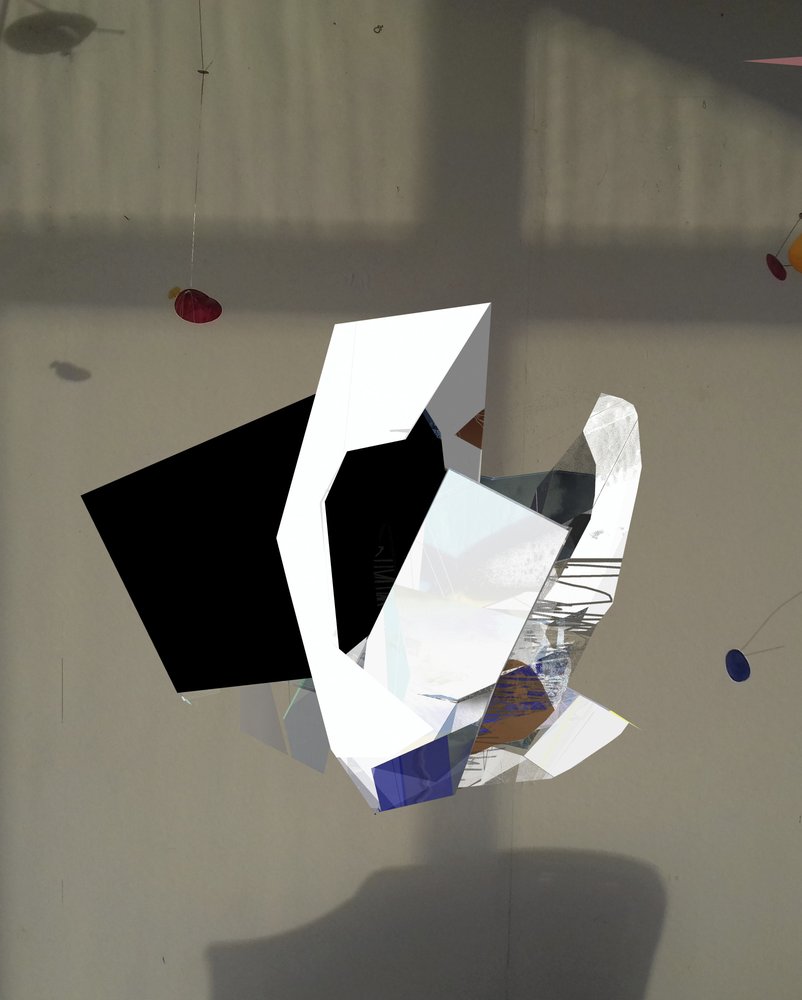 Schwebende geometrische Skulptur von Stefan Fransson