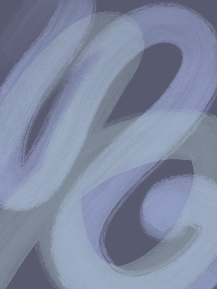 Fließende violette Abstraktion von Studio Palette