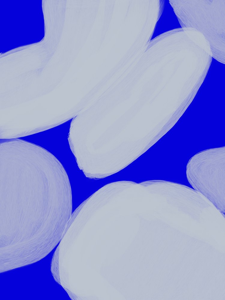 Organische blaue Formen von Studio Palette
