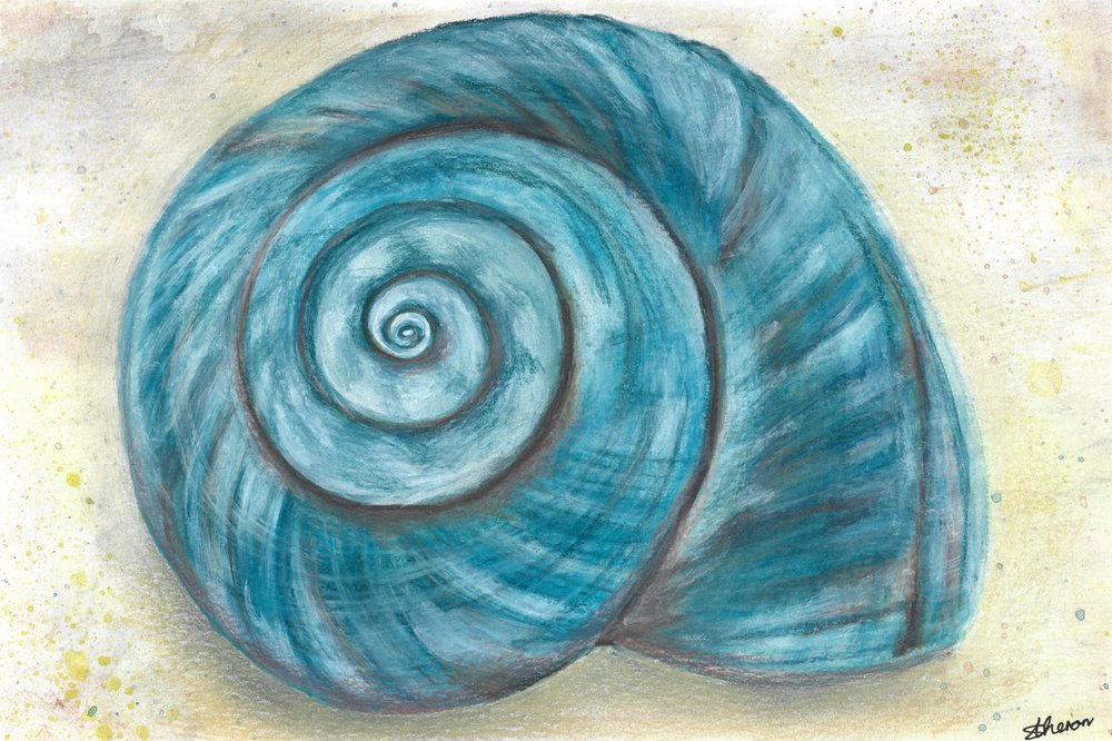 Blaues Spiralschneckenhaus von Sunet Theron
