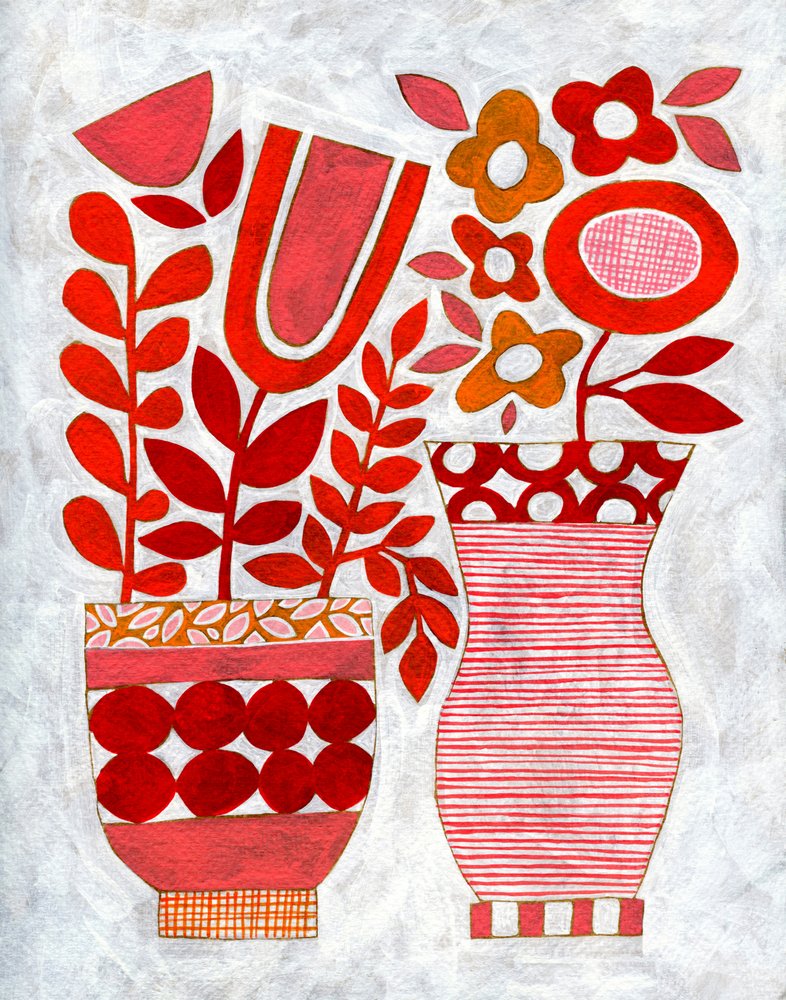 Moderne Blumenvase von Susan Black