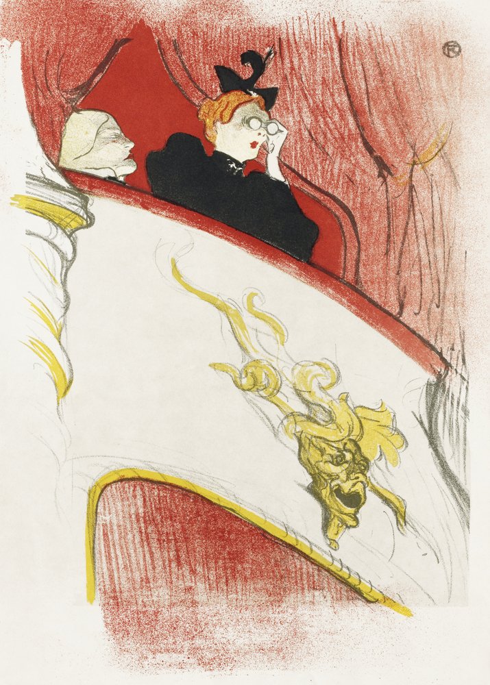 Balkon mit vergoldeter grotesker Maske von TOULOUSE LAUTREC