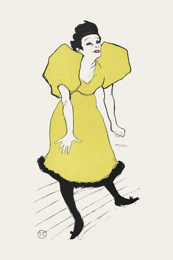 Porträt der Komödiantin Polaire auf der Bühne (1895) von TOULOUSE LAUTREC