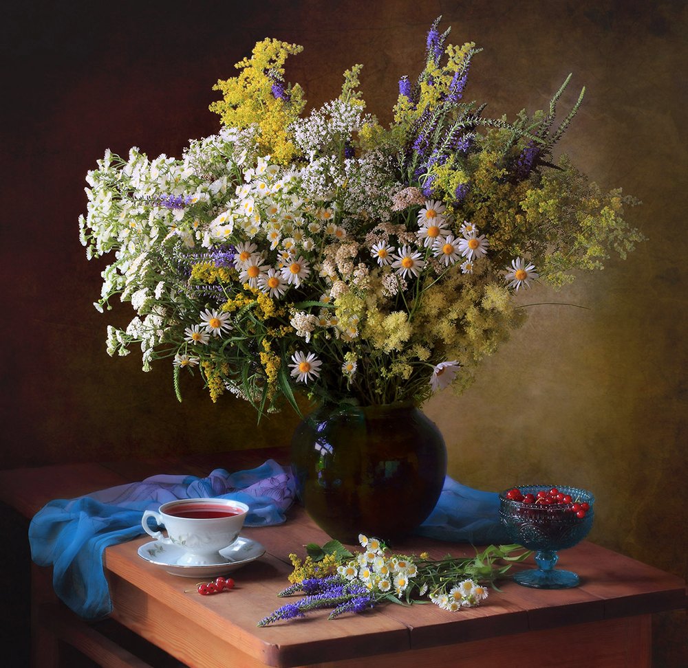 Wildblumen Sommer Stillleben von Tatyana Skorokhod
