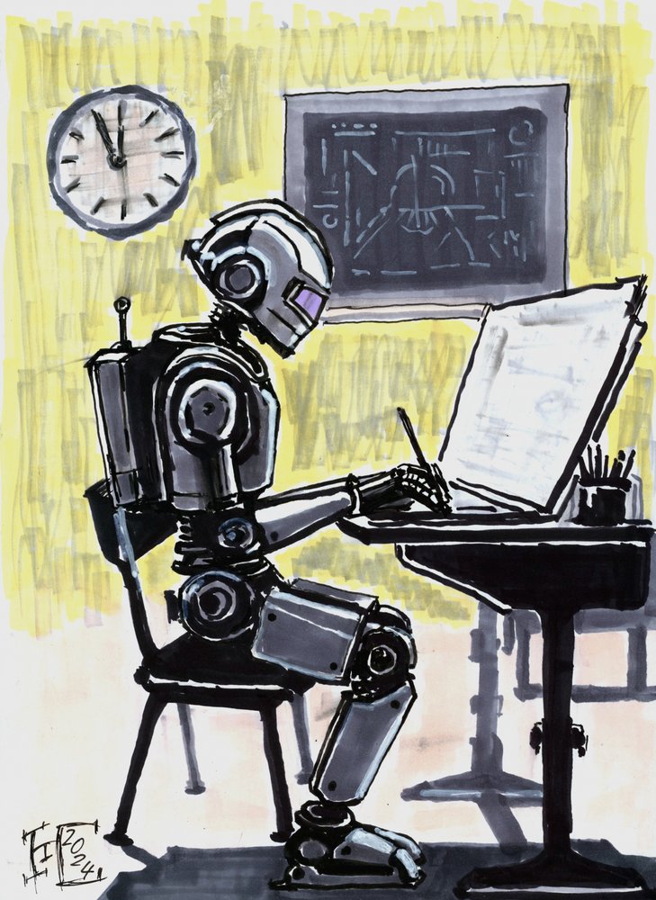 Roboter Schüler Lernen von Tim Hoinkis