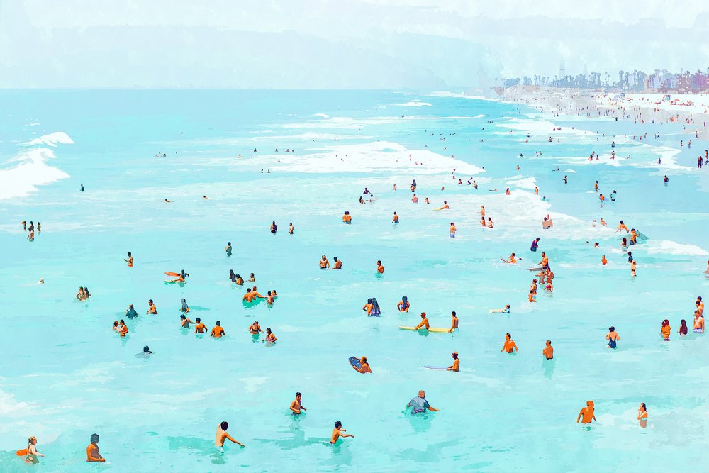 Türkiser Strandtag von Uma Gokhale