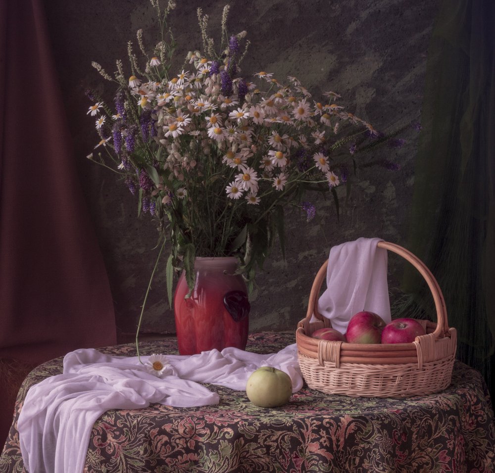 Rustikale Blumen und Äpfel von UstinaGreen