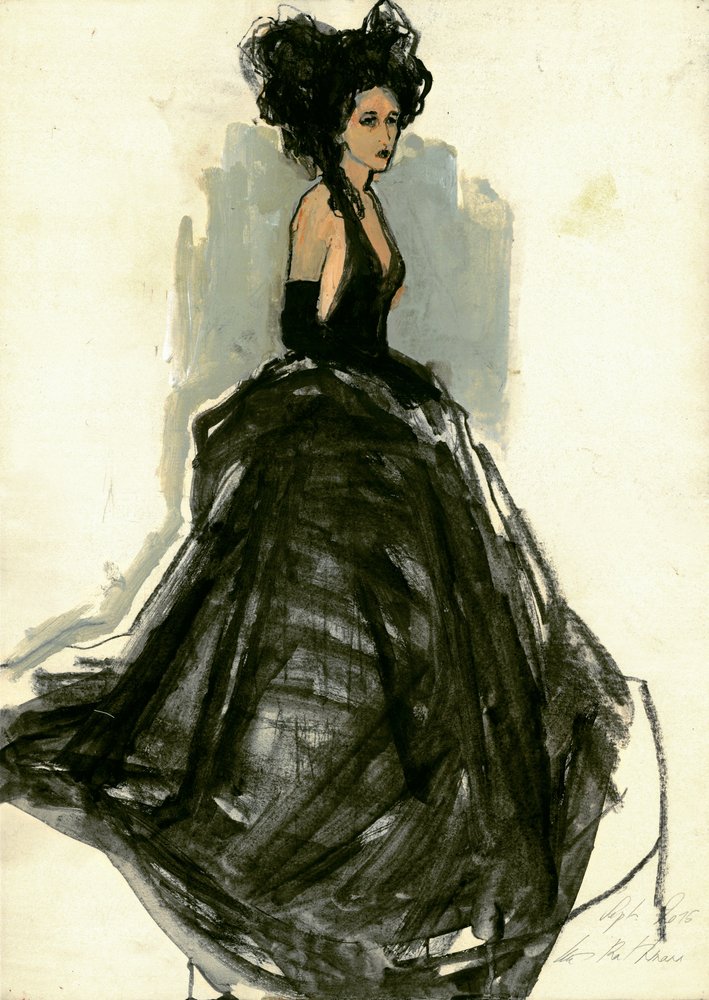Elegante Dame in Schwarz von Ute Rathmann