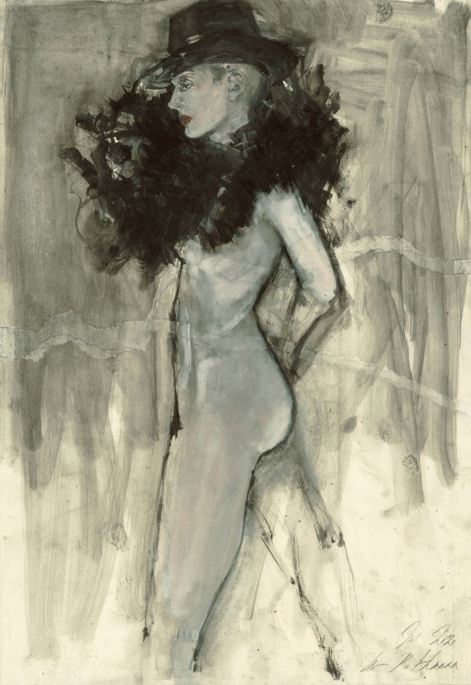 Elegantes Profil mit Hut von Ute Rathmann