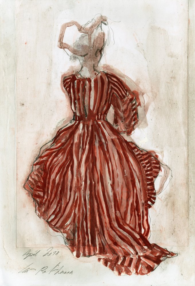 Elegantes gestreiftes Kleid von Ute Rathmann