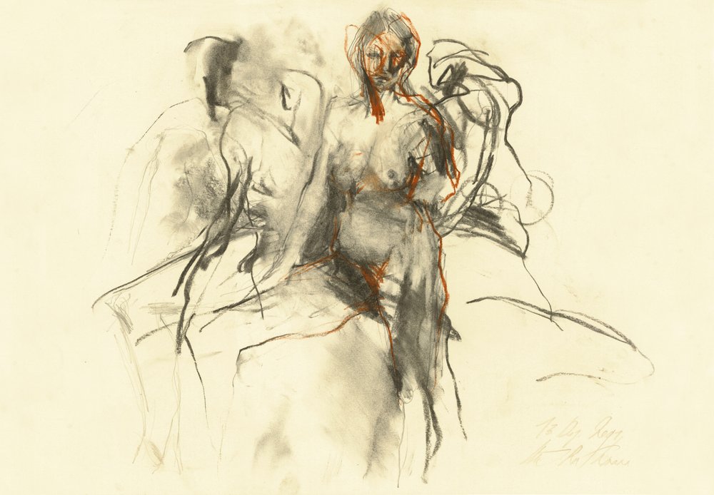 Ausdrucksvolle Figurenzeichnung von Ute Rathmann