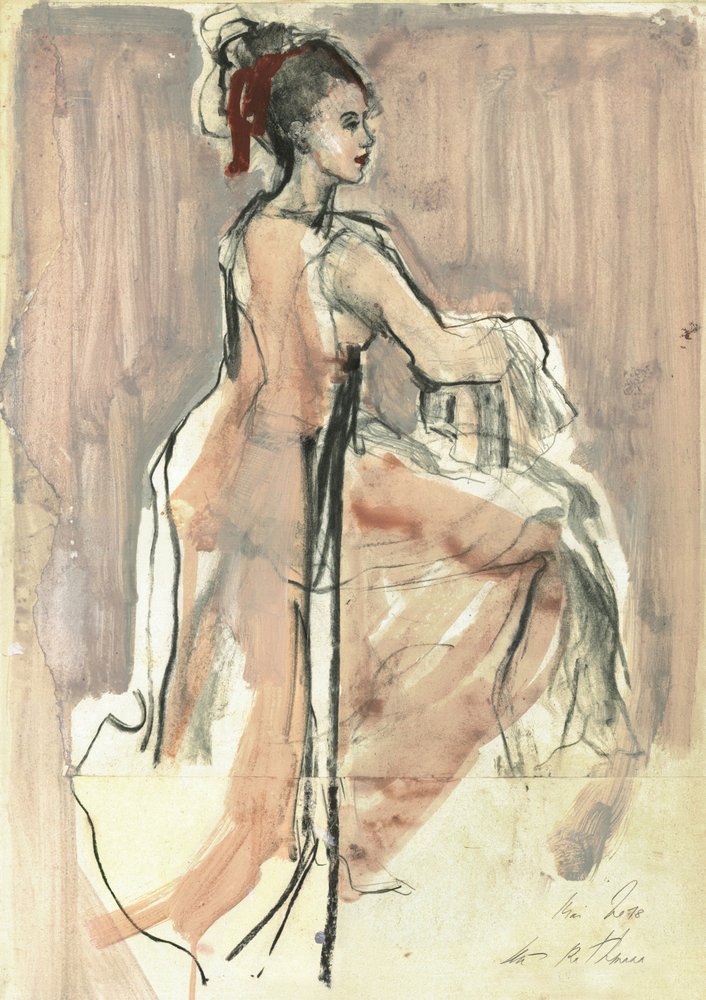 Anmutige sitzende Frau von Ute Rathmann