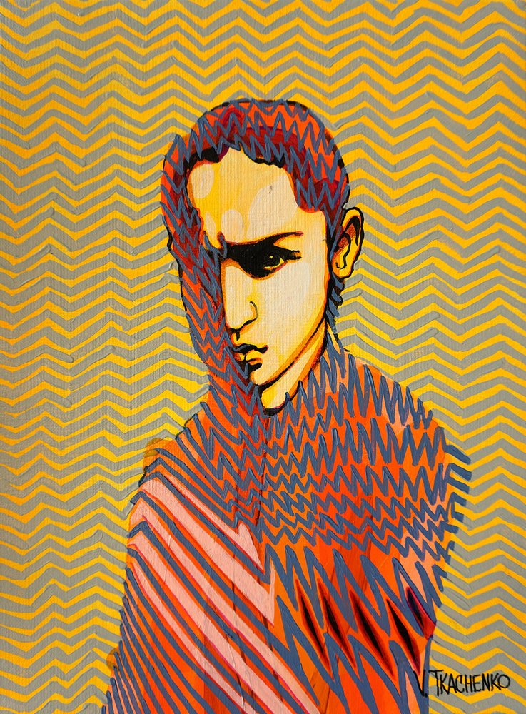 Grafische Jugend Zickzack-Blick von Victor Tkachenko