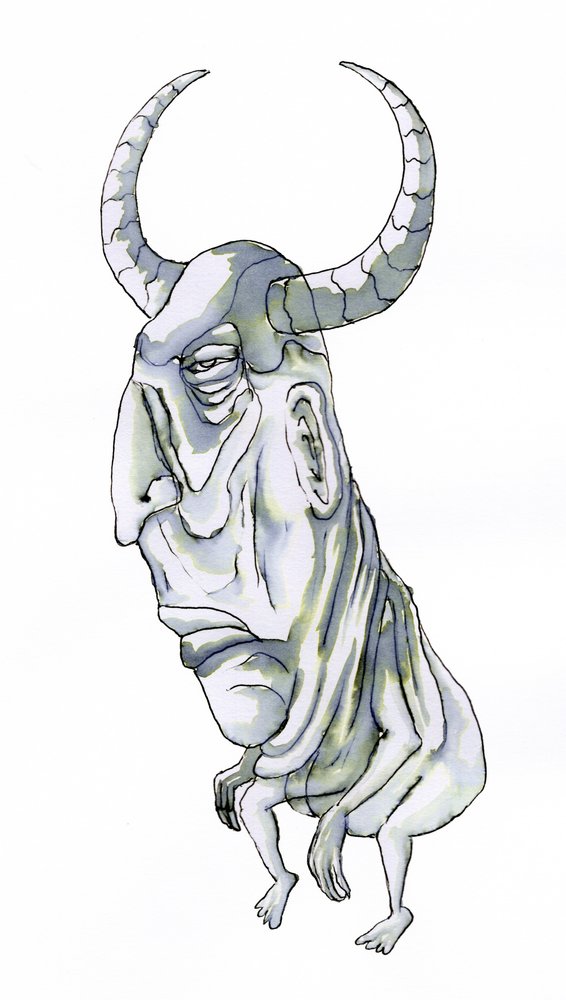 Gehörntes Fantasiewesen von Wildemar Doomgriever
