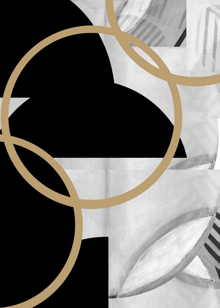 Abstrakte Goldene Kreise von cartissi