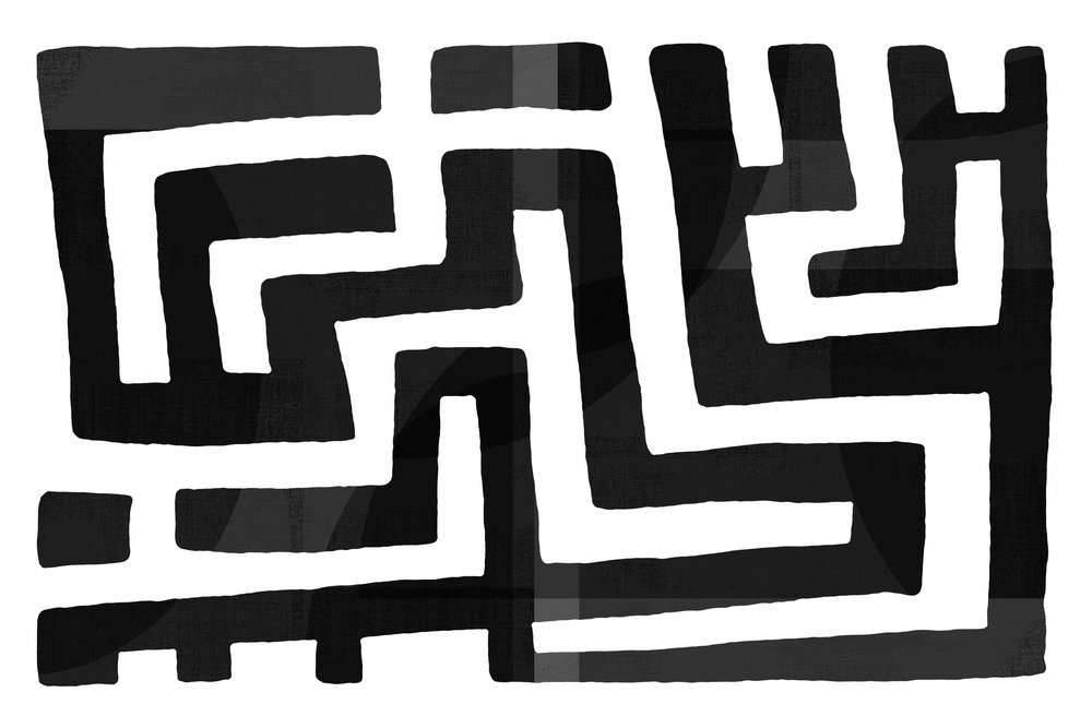 Abstraktes Labyrinthmuster von cartissi