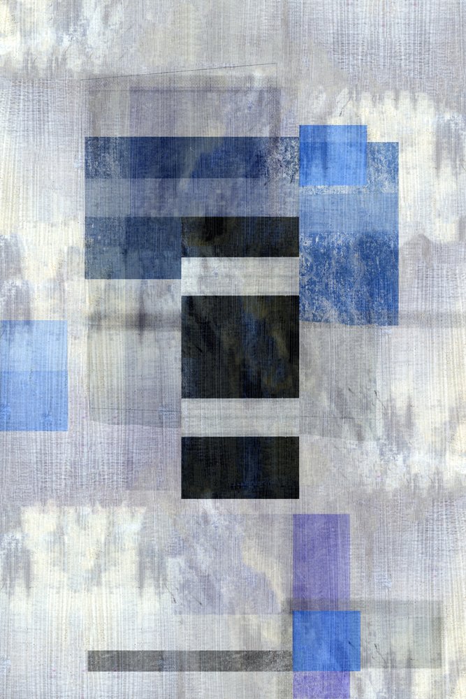 Blaue geometrische Schichten von cartissi