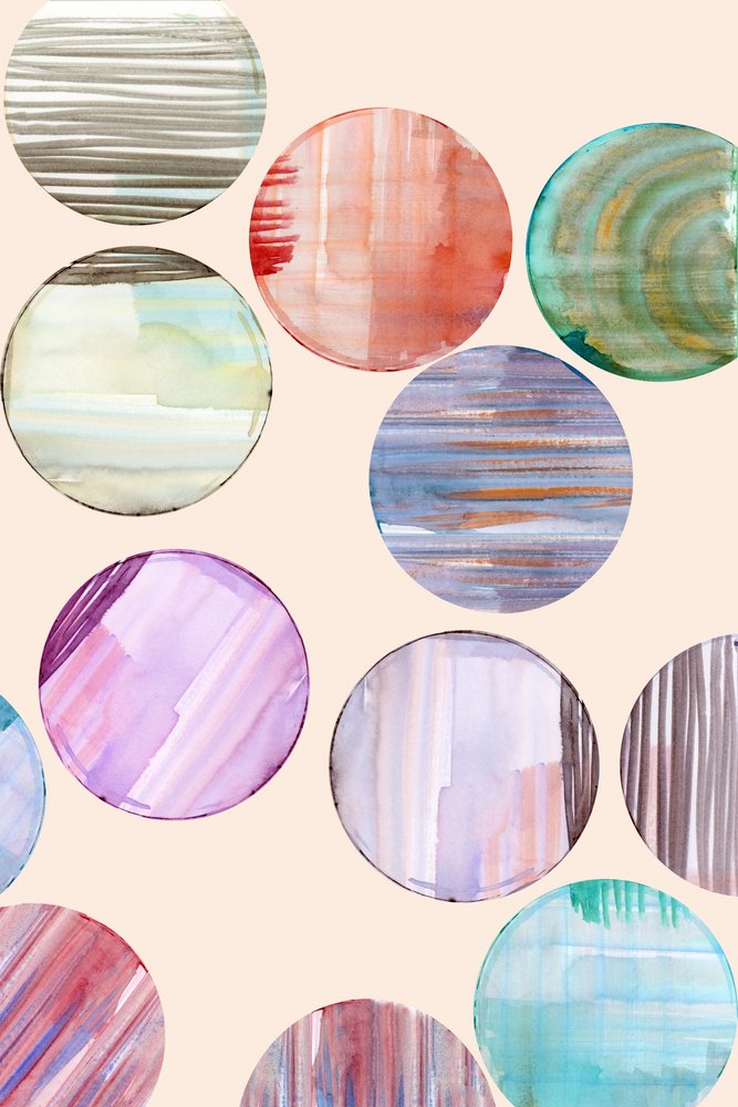 Bunte Aquarellkreise von cartissi