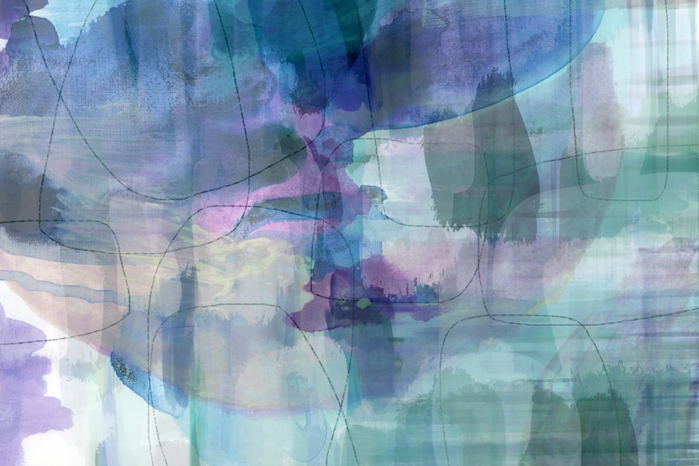 Fließendes Aquarell abstrakt von cartissi