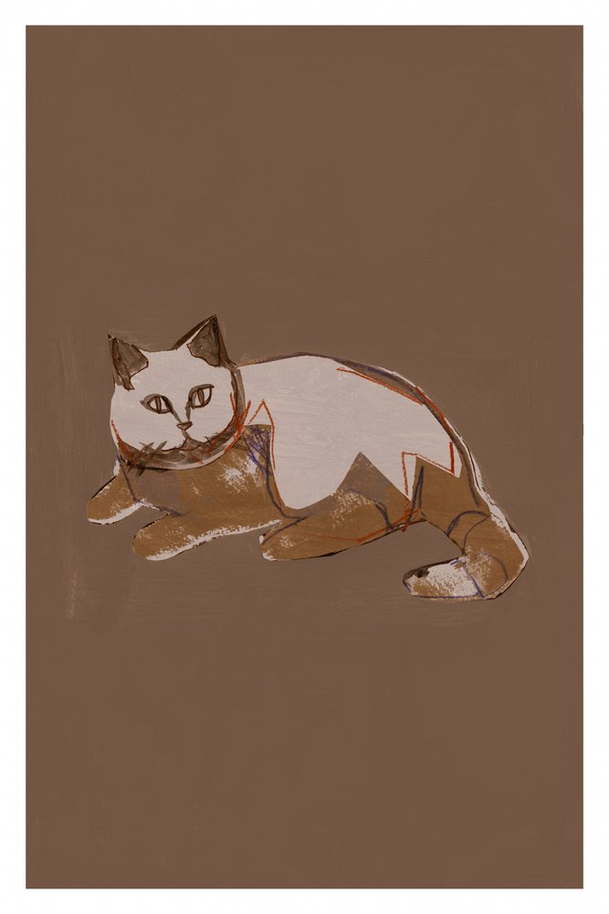 Moderne stilisierte Katze von cartissi