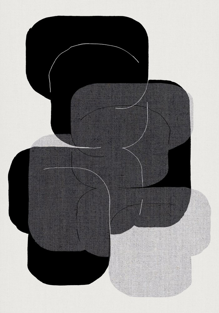 Monochrome geschichtete Formen von cartissi