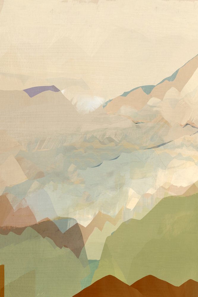 Friedliche Berglandschaft von cartissi