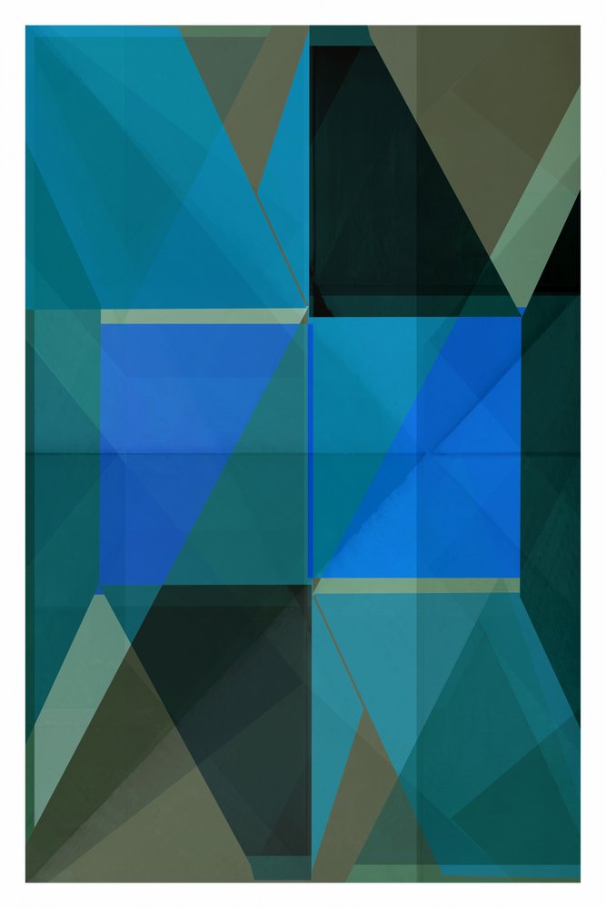 Lebendige Geometrische Blautöne von cartissi