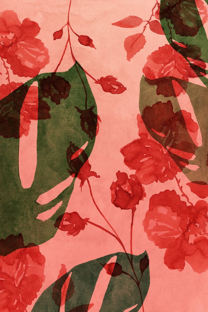 Aquarell tropische Blüten von cartissi