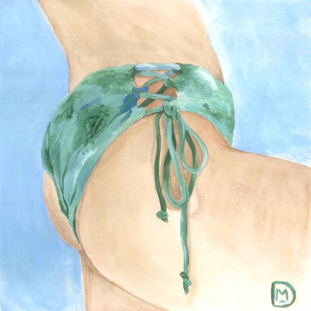 Spitzenbesetzter Grüner Bikini von marina dorgan