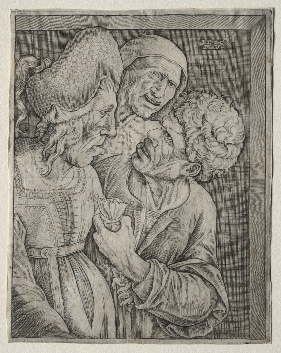 Die reiche alte Frau von Agostino Veneziano Kunstdruck