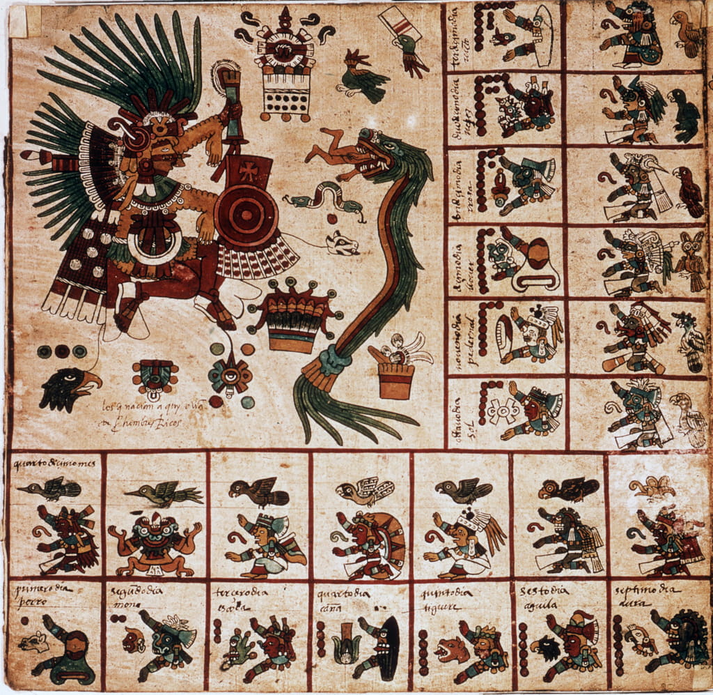 Darstellung von Quetzalcoatl und Tezcatlipoca, aztekisc... (1126314)